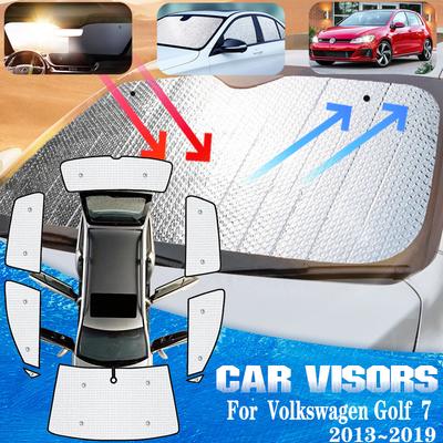 Car Window Shading For Volkswagen VW Golf 7 Golf7 Mk7 5G 2013~ Car Sun Visors Window Shading Sun Protector Visor Accessories