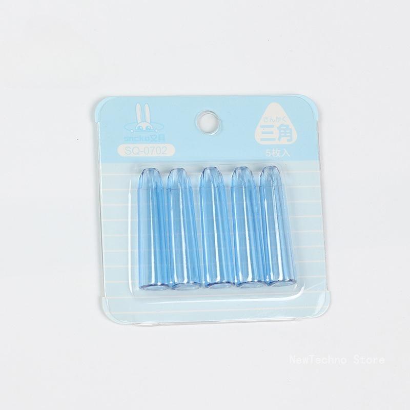 5PCS/set Pen Cover Clear Plastic Pencil Cap Transparent Pencil Top Pencil Protective Cap Extender