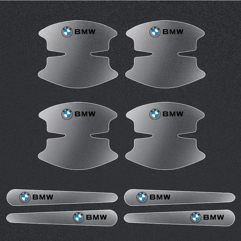 

X5 X7 For BMW For BMW 8Pc PVC Transparent Car Door Handle Wrist Bowl Trim Stickers for BMW E90 E60 E61 E93 E87 E36 E46 E53 X1 X3