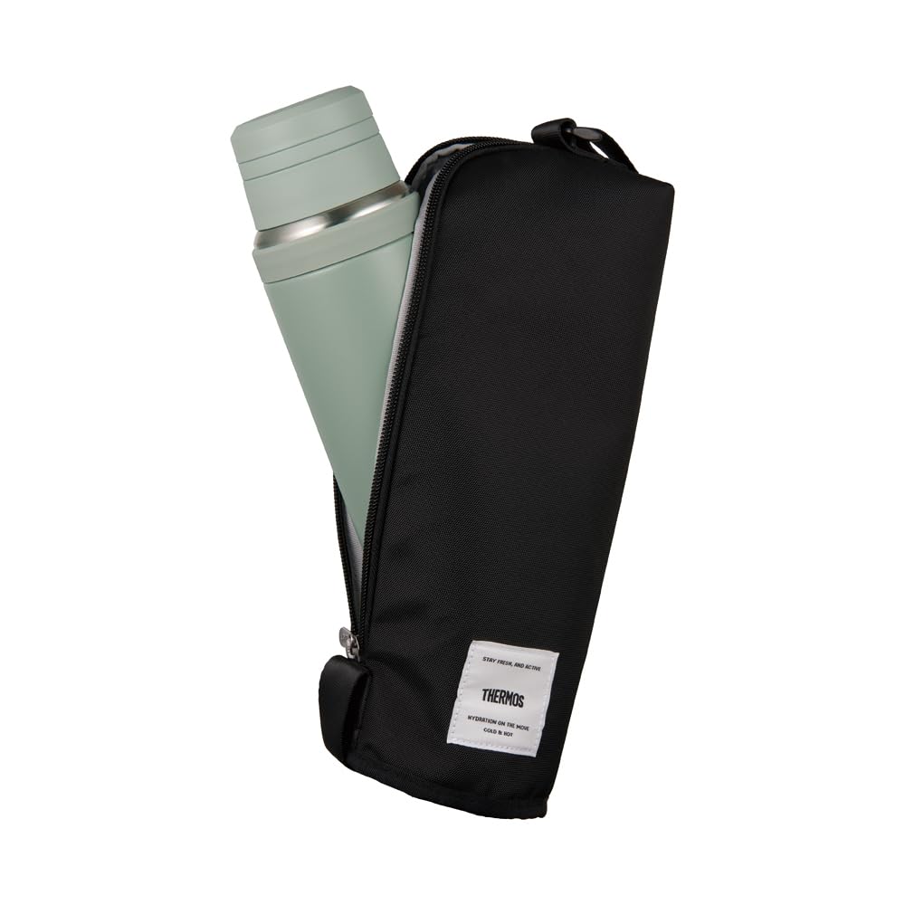 Thermos Insulated My Bottle Pouch with Shoulder Strap, 1L Capacity, Can Also Be Used As an Insulated Bag, Isotec Insulated, Stone Black, APL-1000 STB