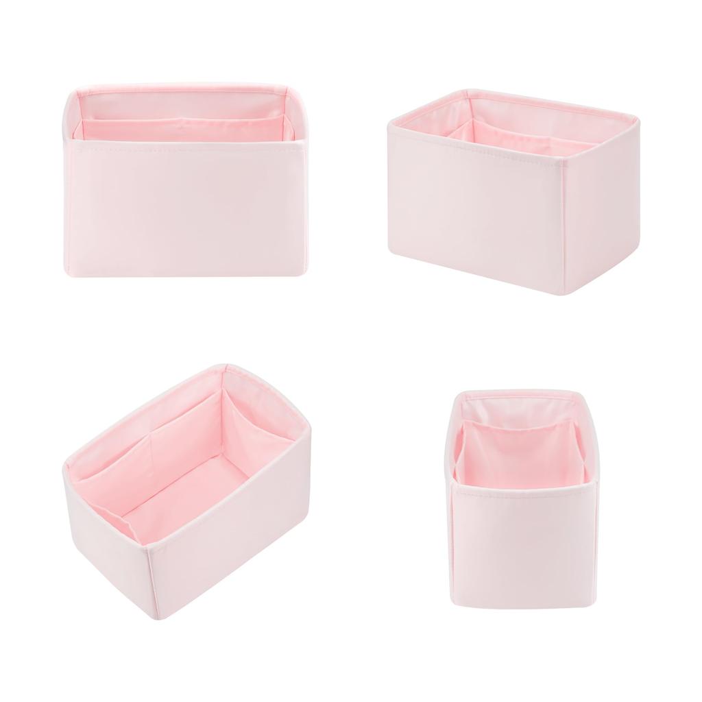 KINGS IN BAG Satin Inner Bag for Speedy 25, Lightweight, Self-Standing, Protective, Small Dividers, Organizes and Prevents Bag Shape Change (Rose