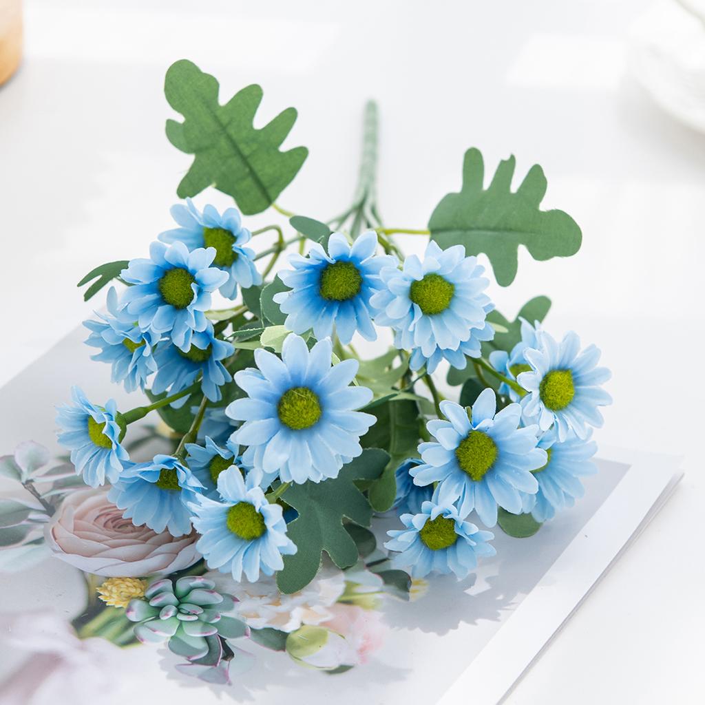 Artificial Flowers Silk Daisy Bouquet Christmas Decorations Home vase table Wedding bridal bouquet Decorative Household Products