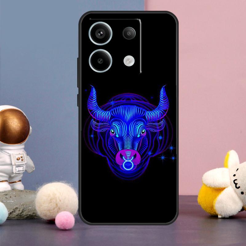 Neon Zodiac Signs Case For Xiaomi Redmi Note 13 11 9 10 12 Pro Plus 12S 11S 10S 9S Redmi 12 10C 12C 13C Cover
