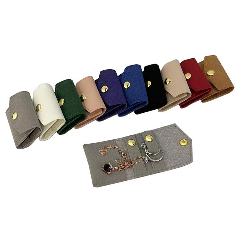 Mini Jewelry Organizer Multi-Functional Velvet Jewelry Bag Jewelry Storage Bag Portable Portable Necklace Ring Bag For Home Gift