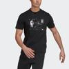 Adidas UltraBoost Graphic Tee Illusion One Sport Casual Round Neck Short Sleeve Men Tops Black GU1752