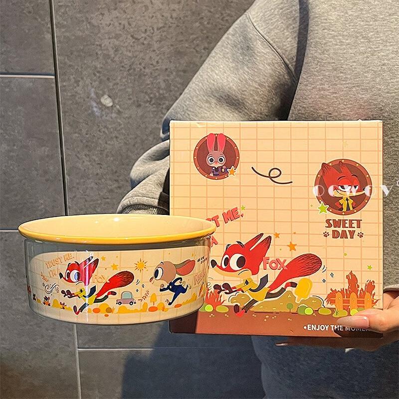 WA Zootopia Fun Escape Ceramic Pet Bowl
