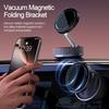 Skladací magnetický držiak mobilného telefónu do auta, Mechanická vákuová prísavka 360° otočný silný magnetický adsorpčný držiak Navigačný univerzálny držiak