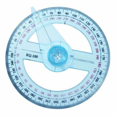 360 Degrees Protractor With Swing Arm Full Circle Pointer Angle Ruler Math Geometry Drafting Tools Multifunctional Drawing Ruler