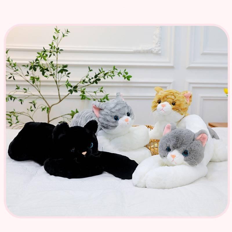 Adorable Cuddly Cat Plush Toy Cute Orange Tabby Stuffed Animal For Kids And Home