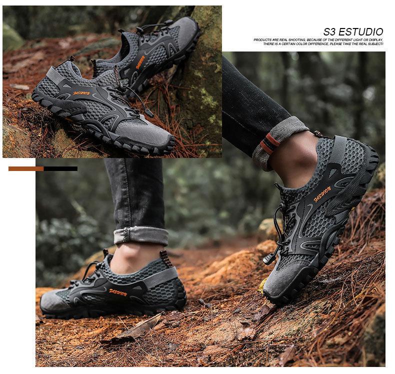 Men's Amphibious Trail Shoes: Outdoor Rock Climbing, River Tracing, Hiking, and Cross-Country Running.
