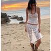 Women's Sexy Temperament Model See-through Lace Suit