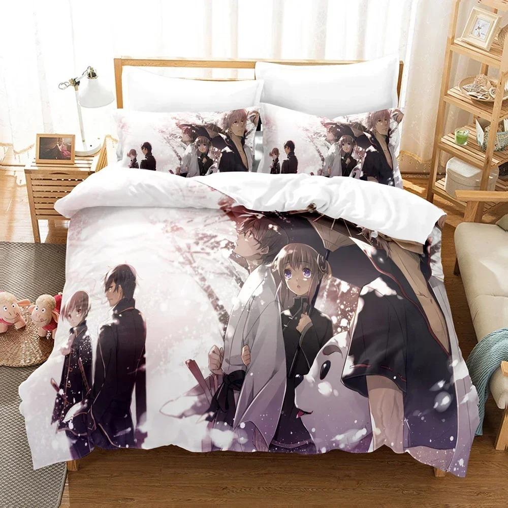 Comforter Gintama Anime Gintoki Sakata Bedding Set 3D Printed Suitable For Bedroom Kids Home Textile