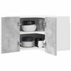 Wall Cabinet Concrete Grey and White 57 X 57 X 40 Cm Engineered Wood