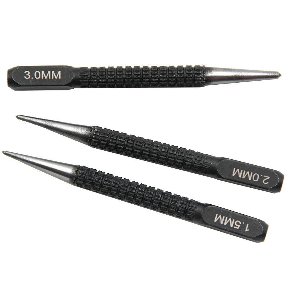 3 buc 1,5 mm/2 mm/3 mm Set de perforare centrală din oțel aliat Poanson non-central pentru oțel aliat, metal, lemn, instrument de marcare, perforare, perforare