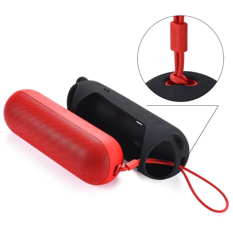 Portable Loudspeaker Silicone Case Protective Cover Skin for Dustproof and Shockproof Sleeve with Strap belt