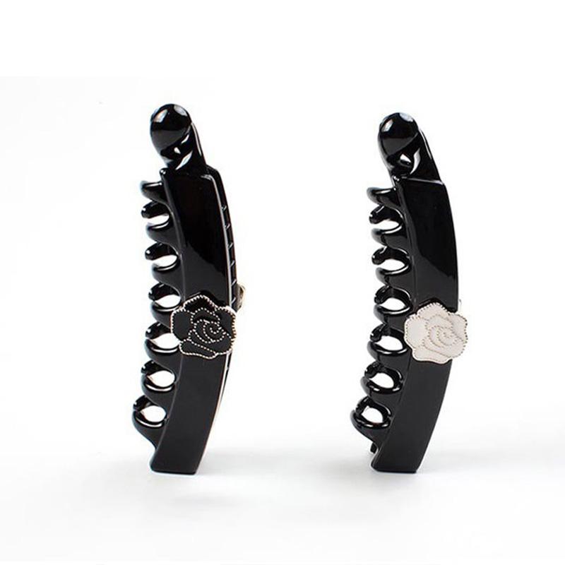 1pc New Korean large banana clip hair clip camellia simple vertical clip ponytail clip accessory