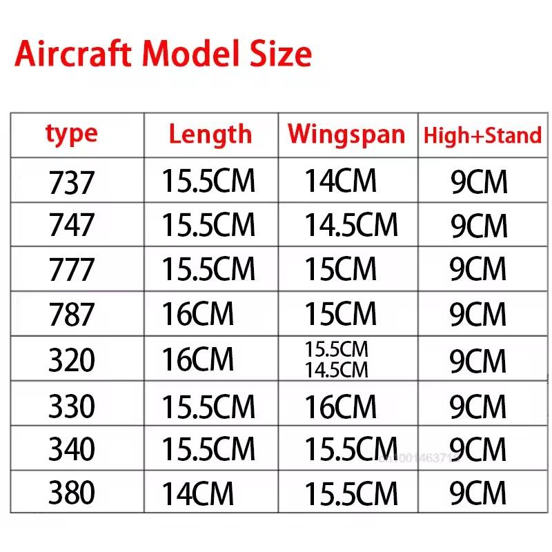 16CM Diecast Alloy 737 747 757 777 787 Airplane Model Toy Plane Collected Gift Series for Collectible Display