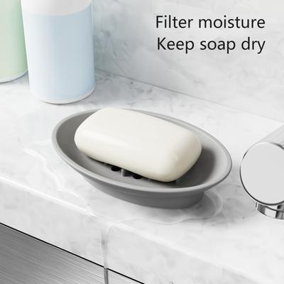 Flexible Silicone Soap Holder Hollow Design Bar Soap Dish Bathtub Kitchen Soap Saver Drainer Sponges Scrubber Display