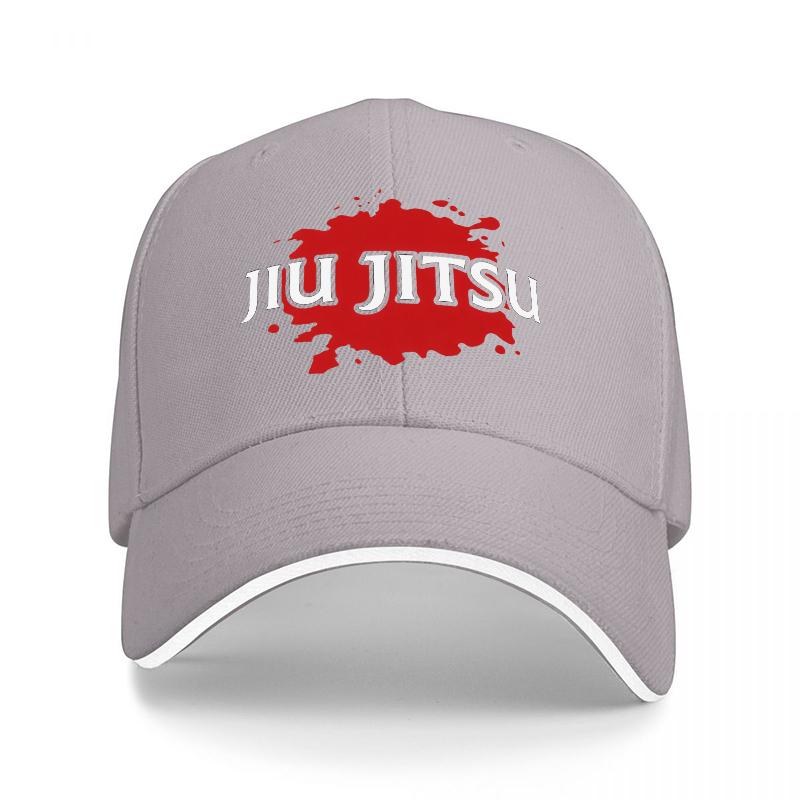 JIU JITSU BLOOD SPLASH LOGO BASEBALL CAP BLACK WITH WHITE TRIM SPORTY DESIGN FOR UnisexS AND WomenS FAN ACCESSORIES
