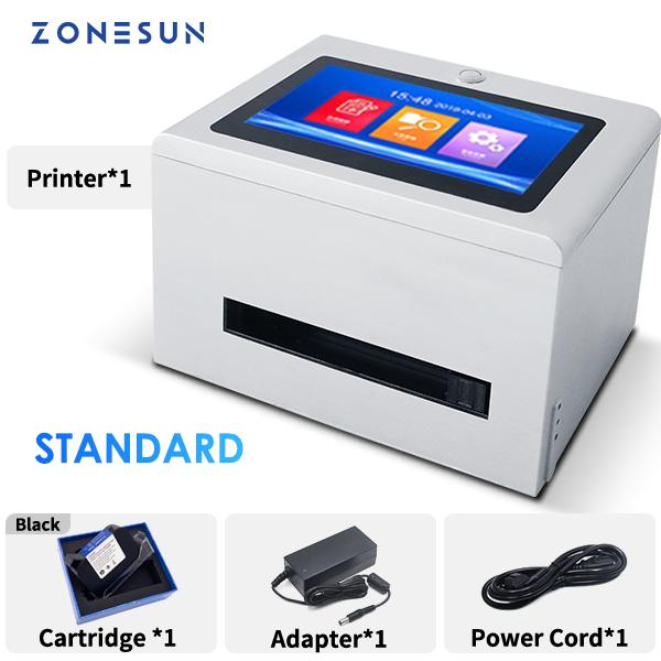 ZONESUN ZS-TIP127 Digital 12.7mm QR Barcode Logo Printer Tabletop Inkjet Date Coding Machine Portable Batch Expiry Serial Number