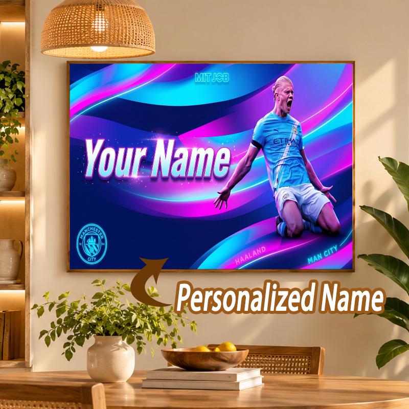 Custom Name Erling Haaland 5D Diamond Painting Personalized Full Drill Diamond Art Kit Gift