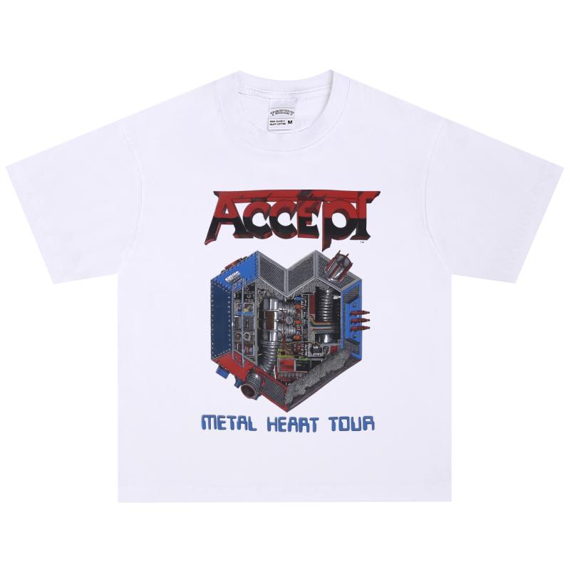 Accept T-Shirt, Soft Fabric Casual Daily Wear XXXXL