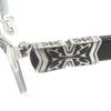 Great A’rossby Glasses Half rim Silver black SV925 mens 209252101 Used