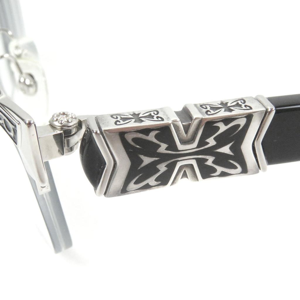 Great A’rossby Glasses Half rim Silver black SV925 mens 209252101 Used