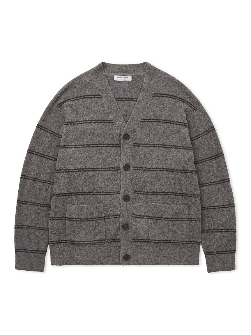 

HOMME Hot Smooth Border Cardigan PMNT245105 DGRY L [Gelato Pique] Men s