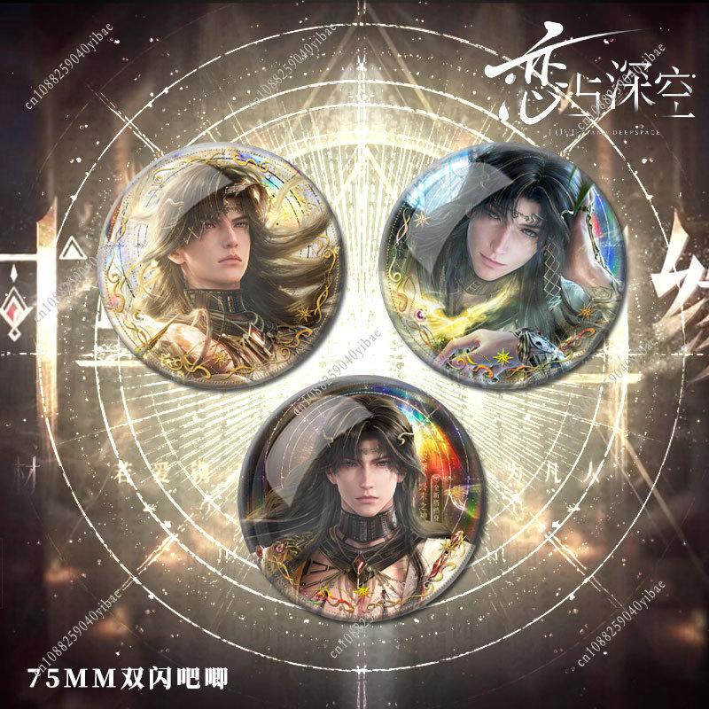 1/3Pcs Love and Deepspace Zayne Lishen 75MM Badge Anime Cosplay Emblem Brooch God of The End Flash Badge Pin Fan Collection Gift