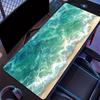 XL Beach Pattern Mouse Pad Anti-Slip Rubber Base Keyboard Desk Mat Stitched Edge Game Table Pad Office Home Computer Accessories