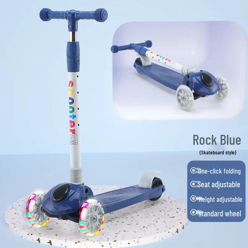 Flashing Folding Scooter for Kids Ages 2-10