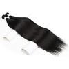 Heat Resistant Premium Organic Bio Protein Fiber Ombre Blonde Weave Bone Straight Hair Bundles Weft Synthetic Hair Extensions