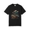 Steam Locomotive Breaking Trestle T-Shirt Black Front Print Comfort Colors 1717
