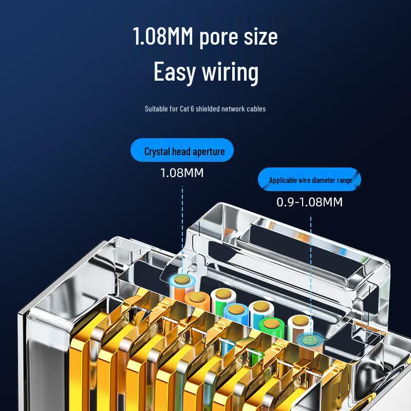 SAMZHE Cat6 Gold-Plated RJ45 Connectors (30-Pack)