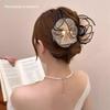 Mori Style Pearl Flower Mesh Hair Clip for Women