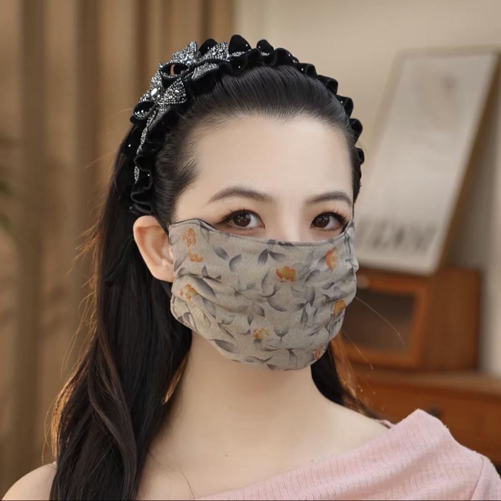 Thickened Warm Face Mask Flower Cycling Cold-Proof Scarf New Winter Neck Warmer Women