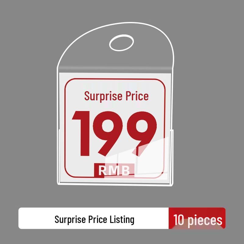 Promotional Clothing Store Hang Tag: Price, Discount, Recommended Label for Shelf Display