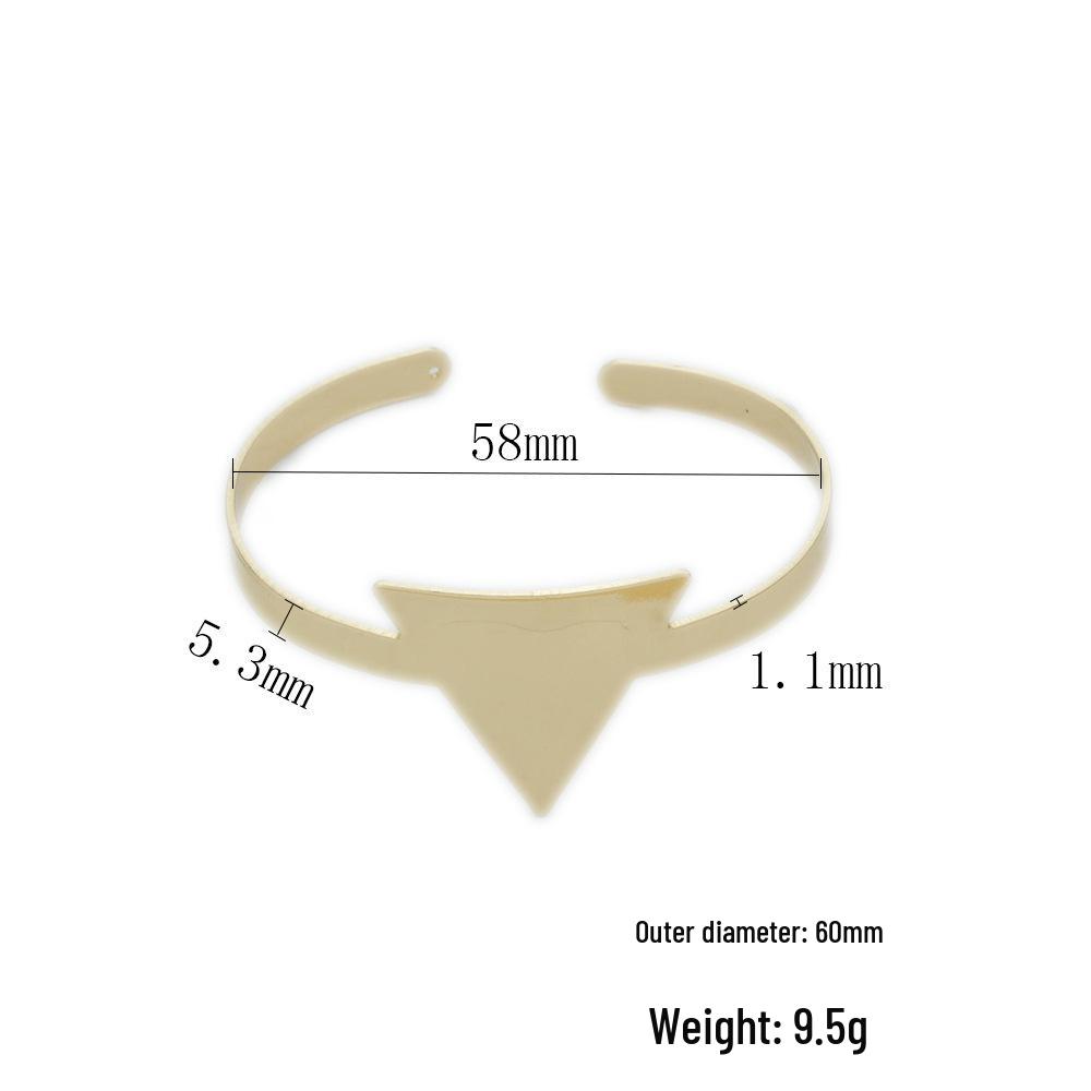 Douyin Pure Copper Geometric Square & Triangle Adjustable Bracelet