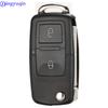 jingyuqin  2/3/4 B Folding Car Remote Key Shell Case Fob For VW Passat Polo Golf Touran Bora Ibiza Leon Octavia Fabia