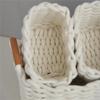 Handwoven Cotton Rope Makeup Holder Decorative Desktop Storage Basket Multipurpose Bedroom Organizer for Cosmetics
