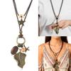 Artisanal Crafted Beaded Leaf Necklace Soft Wax Cord Multi Material Layering Design Versatile Jewelry Gift