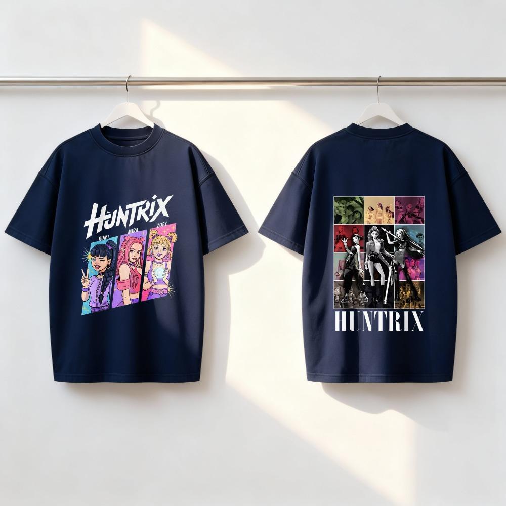 Children Wear Popular Huntrix Hunter Kid Short Sleeve T-Shirt Pattern Casual Sporty Tees Costume
