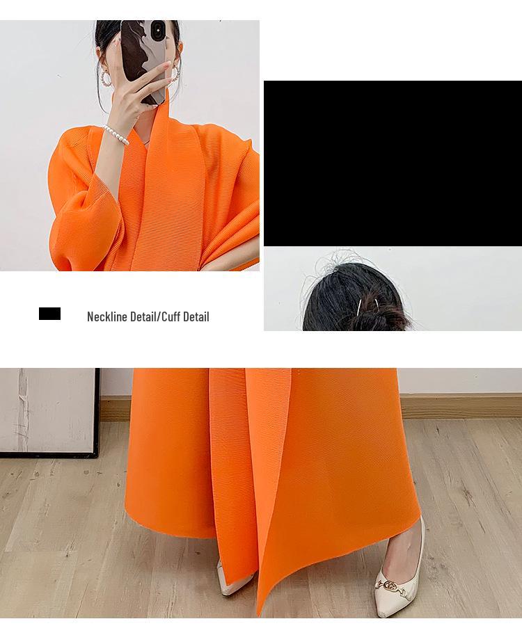 Brand Women's Plus Size Color Block Batwing Sleeve Long Trench Coat