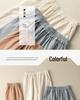 Women's Summer Cotton Linen Embroidered Harem Pants with Artistic Lace Stitching – Casual Nine-Point Bloomers