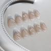 French Nail Patch Removable Nail Three-Dimensional Ocean Wear Nail Pearl Nail Patch Fairy Diamond 24 Pieces