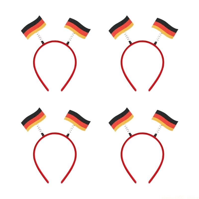 QX2E Cheerful Set Of 4pcs Team Spirit Headbands Headwears For Various Party Occasion