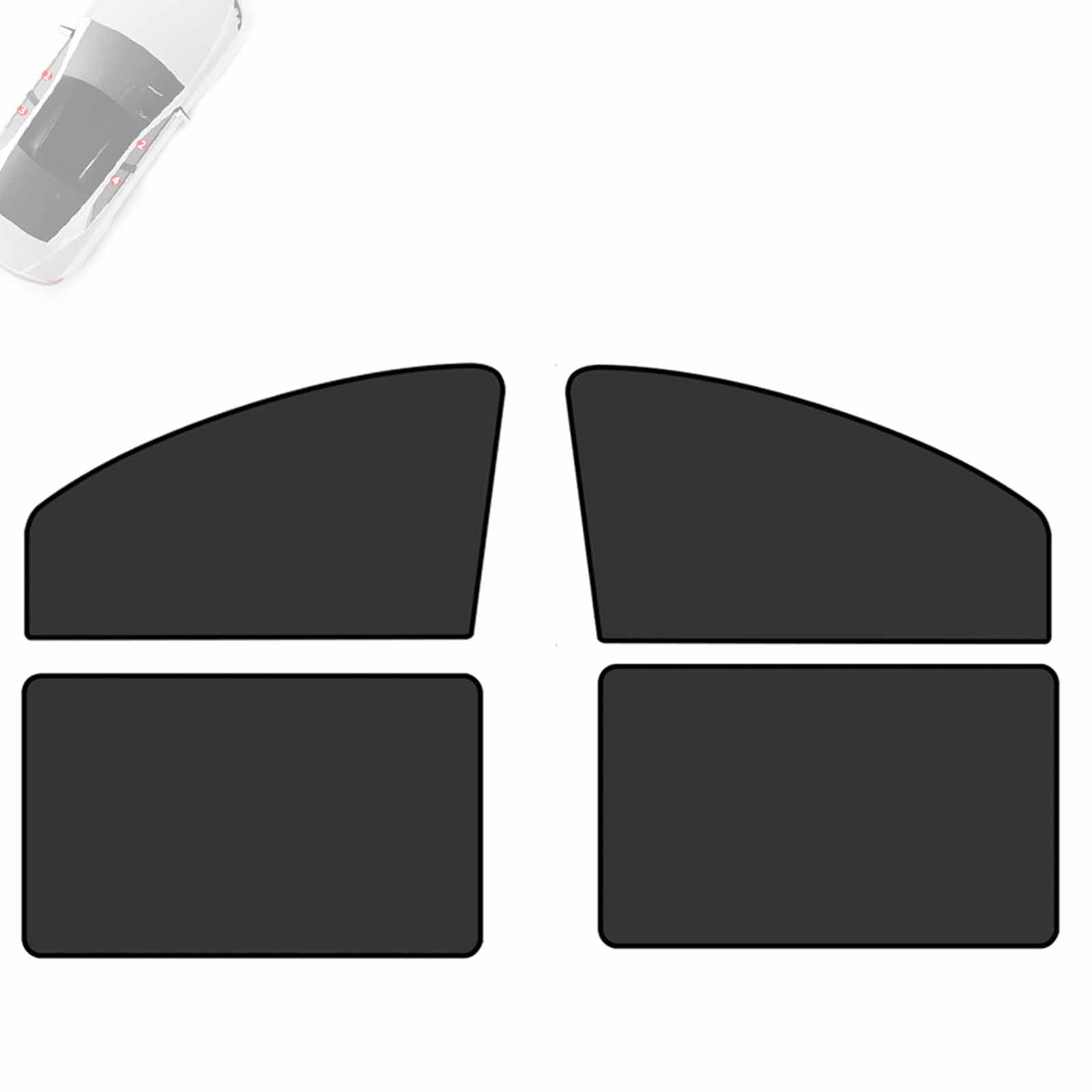 

KASELIN Автомобильный набор УФ Защита от солнца Полная конфиденциальность окон автомобиля Теплозащита УФ Легкий магнитный Увеличенная блокировка тепла Идеально подходит для автомобиля и досуга Солнцезащитные шторки, чёрный