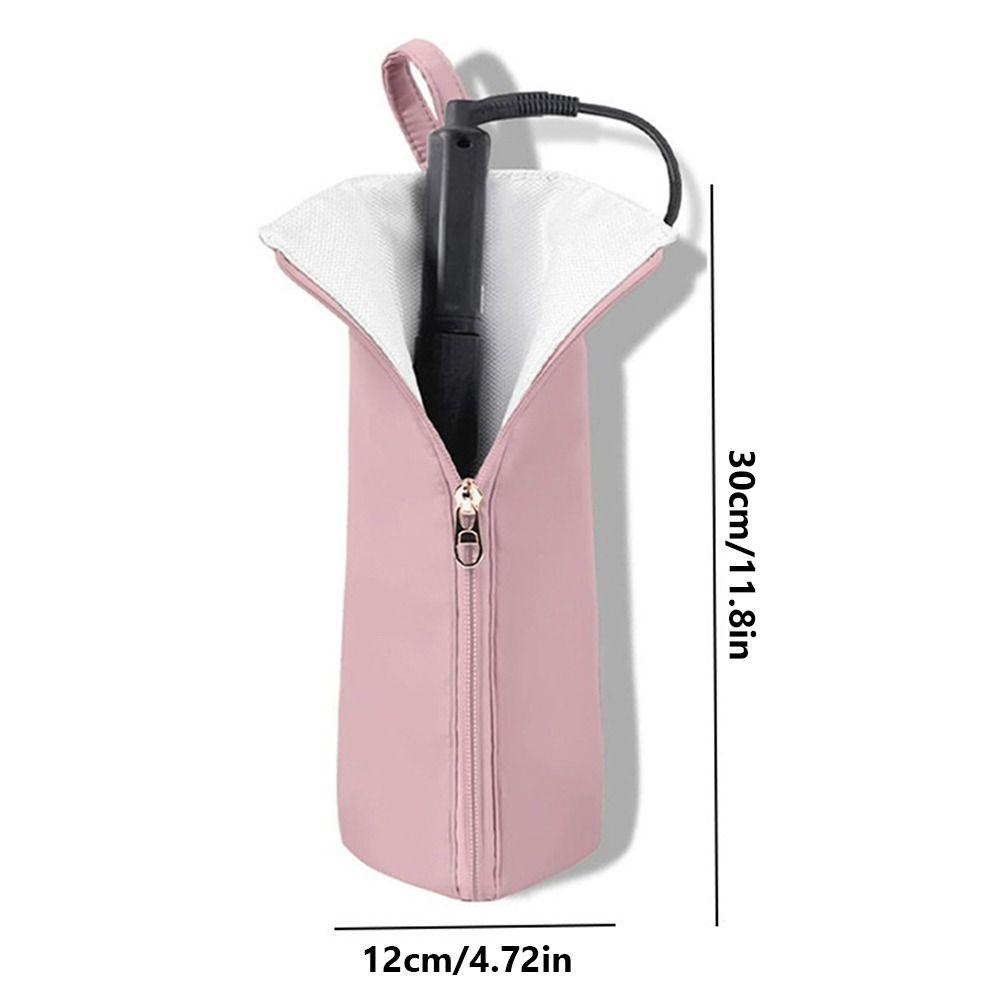 Fashion Heat Resistant Curling Iron Holder Hangable Portable Travel Bag Waterproof Storage Bag