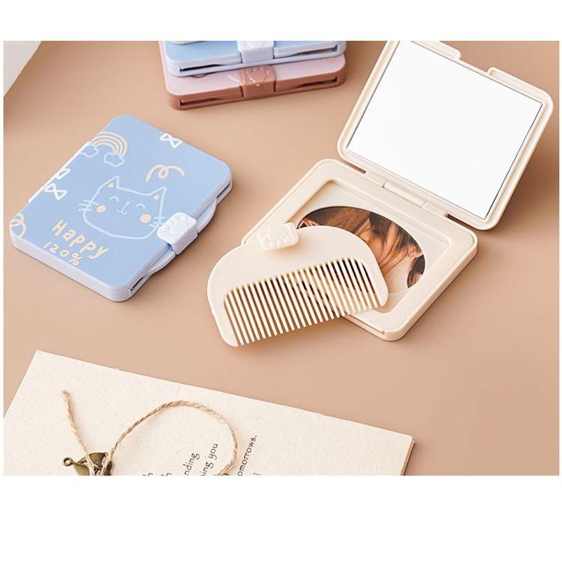 Yunikon - Animal Portable Mirror with Hair Comb
